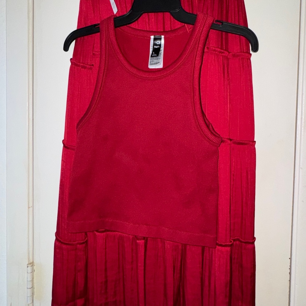 GAP Red maxi skirt with tags & red tank
